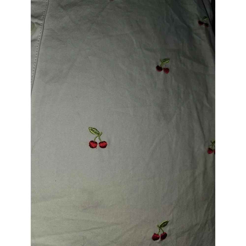 Gymboree cherry‎ cute collared Peter pan top size 12 nwt